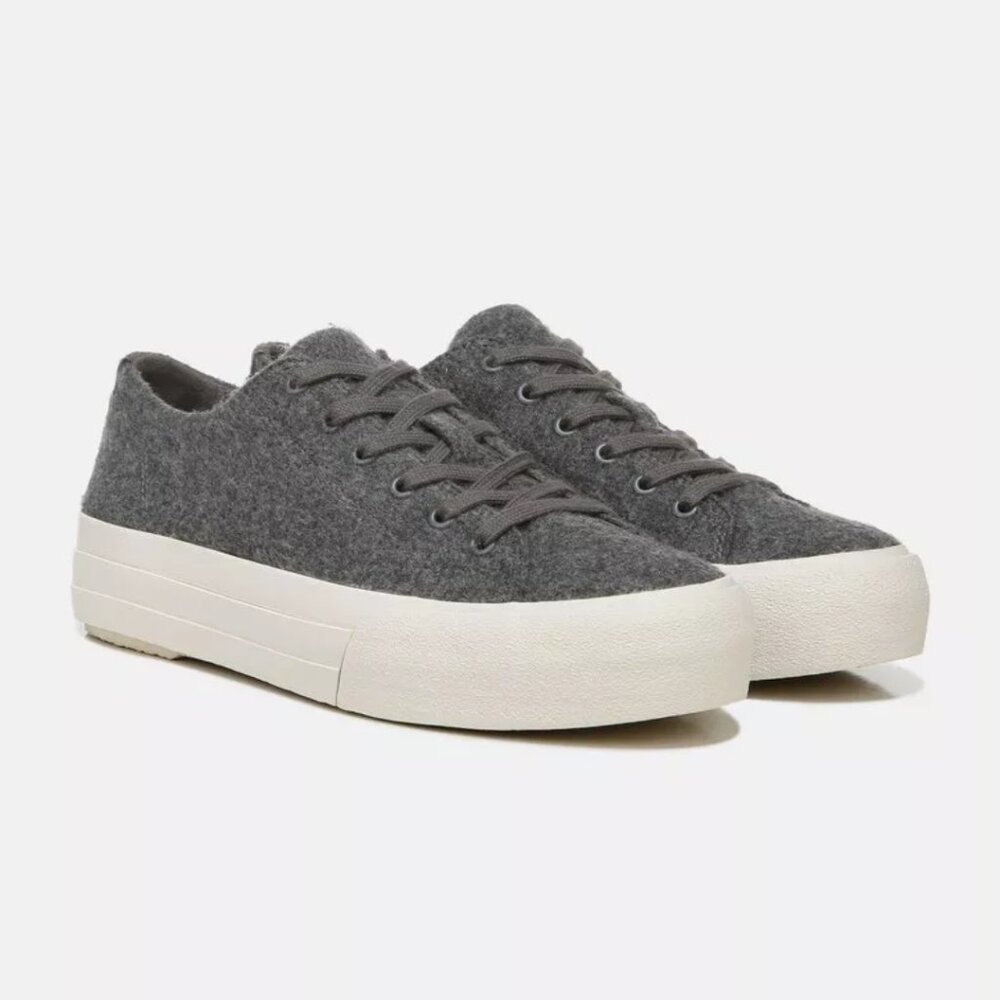 💙💖 Vince Heaton Gray Tweed Wool Lace Up‎ Sneaker